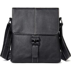 Men's Genuine Leather Messenger Shoulder Tablet Bag